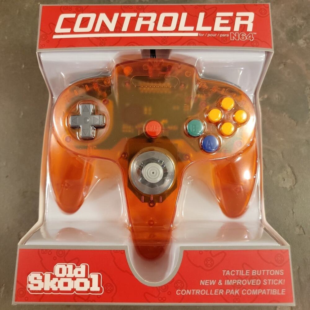 N64 Controller Gamepad - Fire Orange (NEW) - Nintendo64 - Funtastic - Nintendo